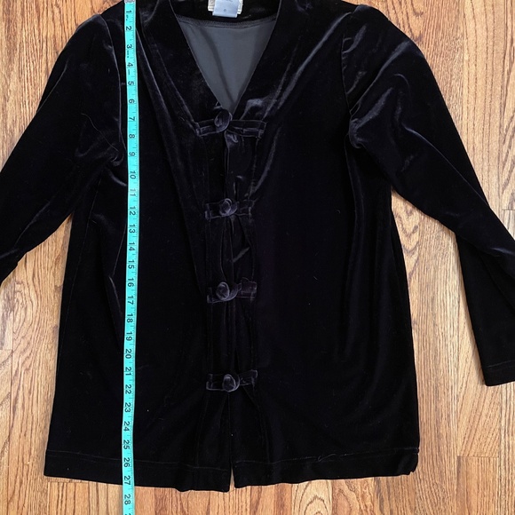 beautiful Coldwater Creek Jacket Black Velvet Jacket Toggle Closures small - Picture 4 of 7
